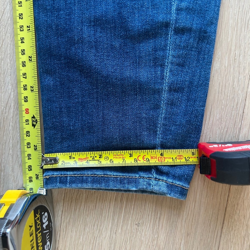 7 For All Mankind Ankle Gwenevere Jeans Womens 27 Blue Skinny Med Wash Stretch - Picture 7 of 10